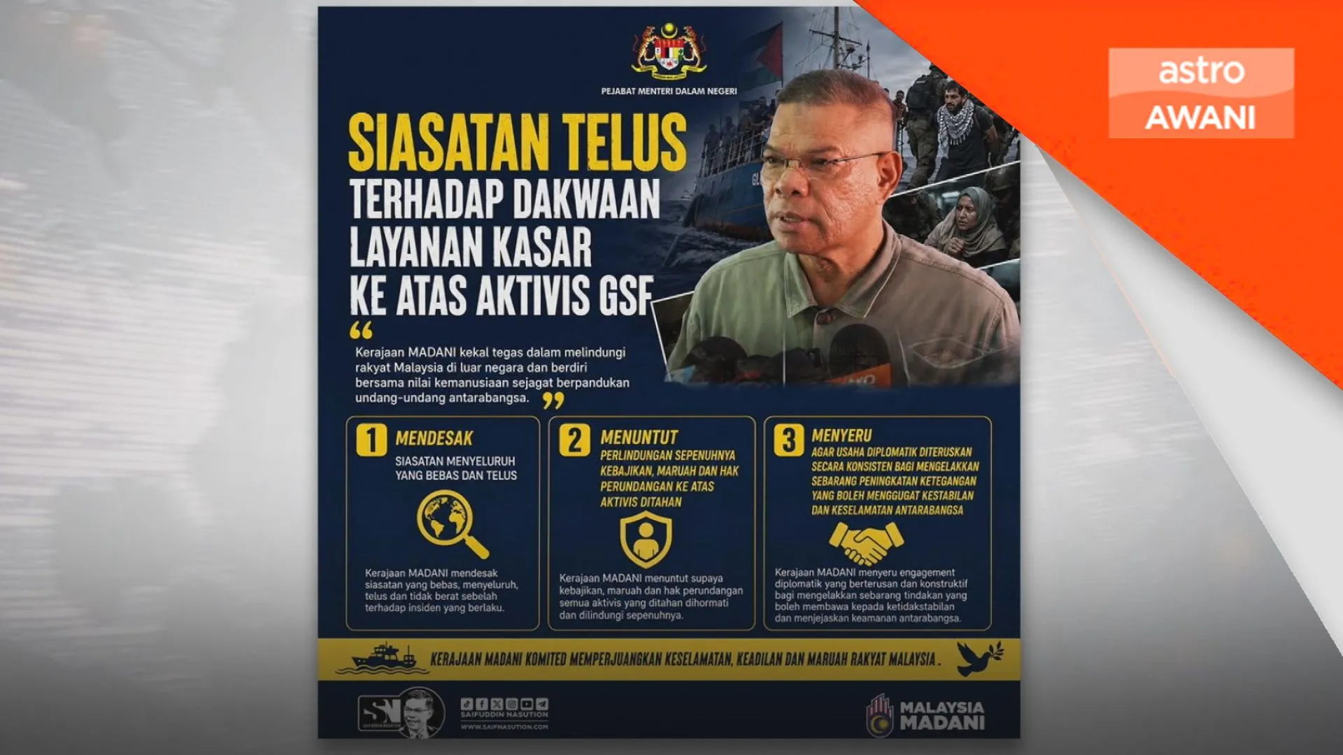 Desak siasatan telus layanan kasar terhadap aktivis