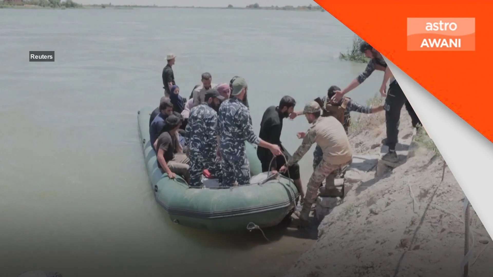 Sungai Furat melimpah, ratusan hektar ditenggelami air di Syria