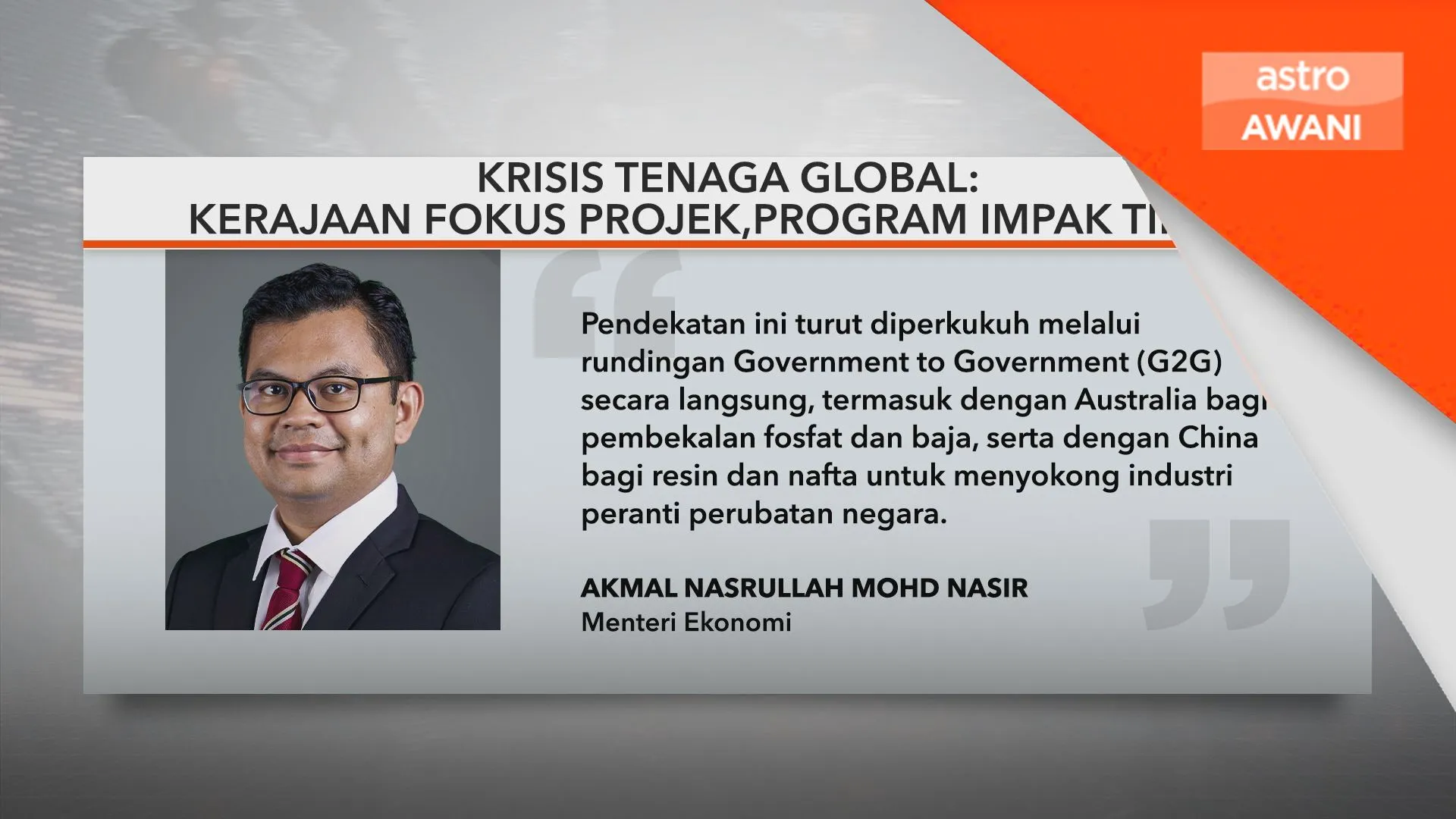 Kerajaan fokus projek, program impak tinggi