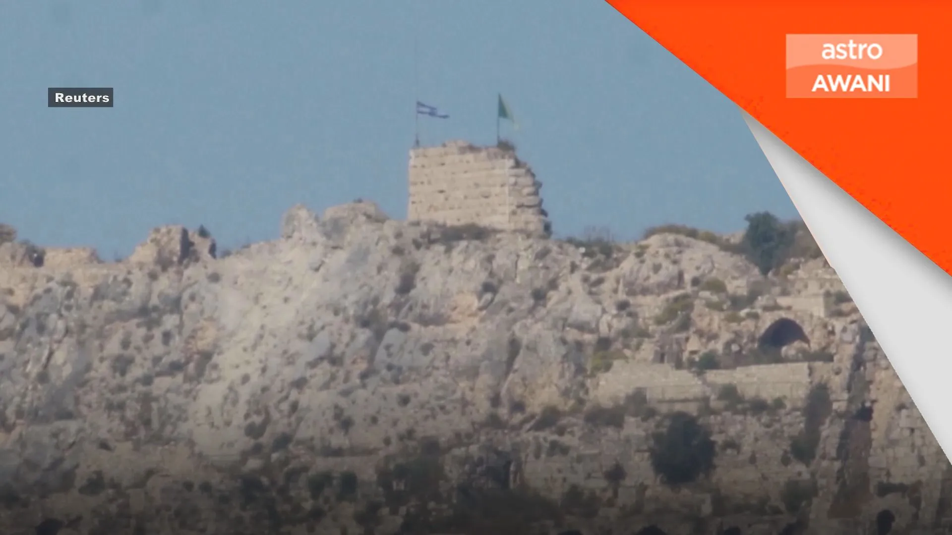 Israel kibar bendera di Beaufort ketika gencatan senjata