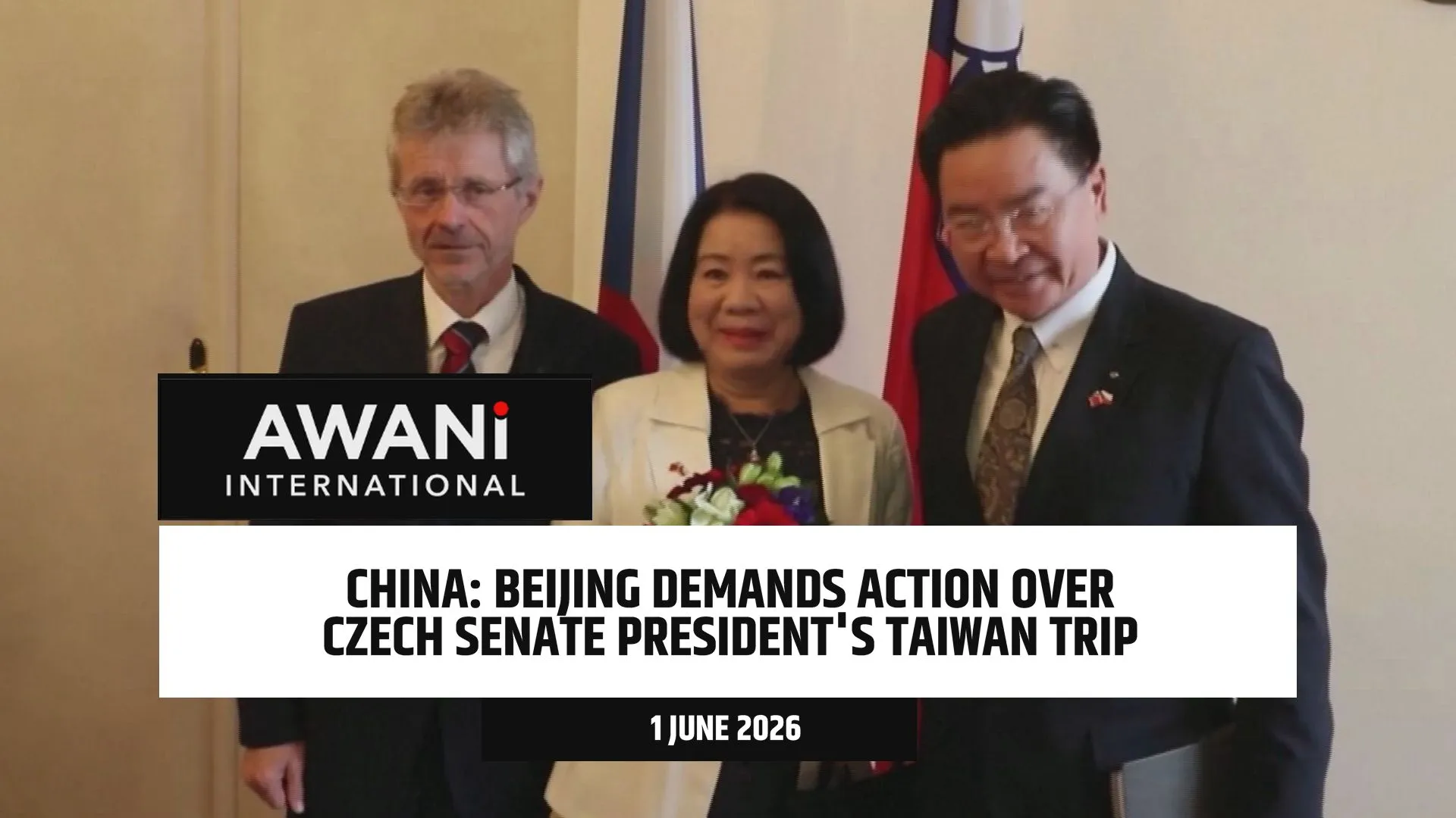 China demands action over Czech senate president's trip to Taiwan