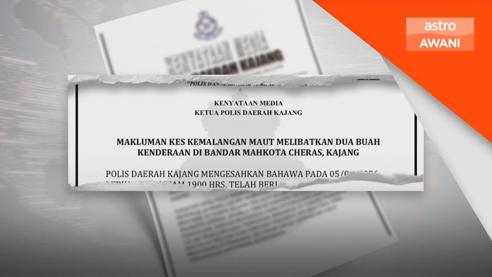 Kemalangan: Penunggang motosikal maut nahas di Kajang