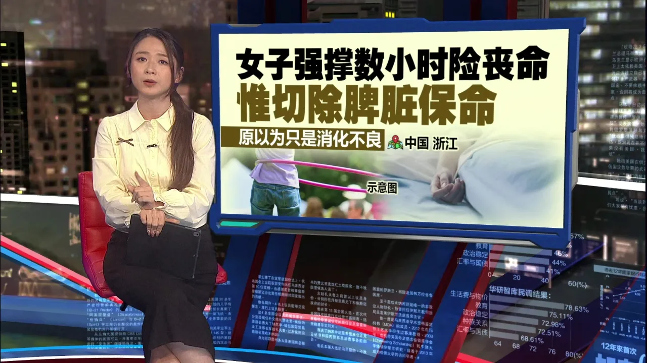 原以为只是消化不良   女子强撑数小时险丧命   惟切除脾脏保命