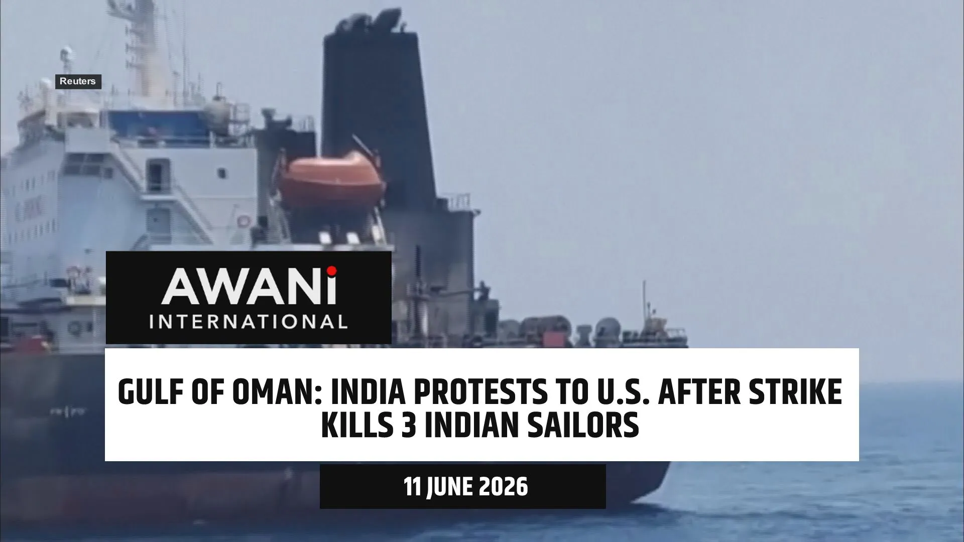 India protests to U.S. after strike kills three Indian sailors