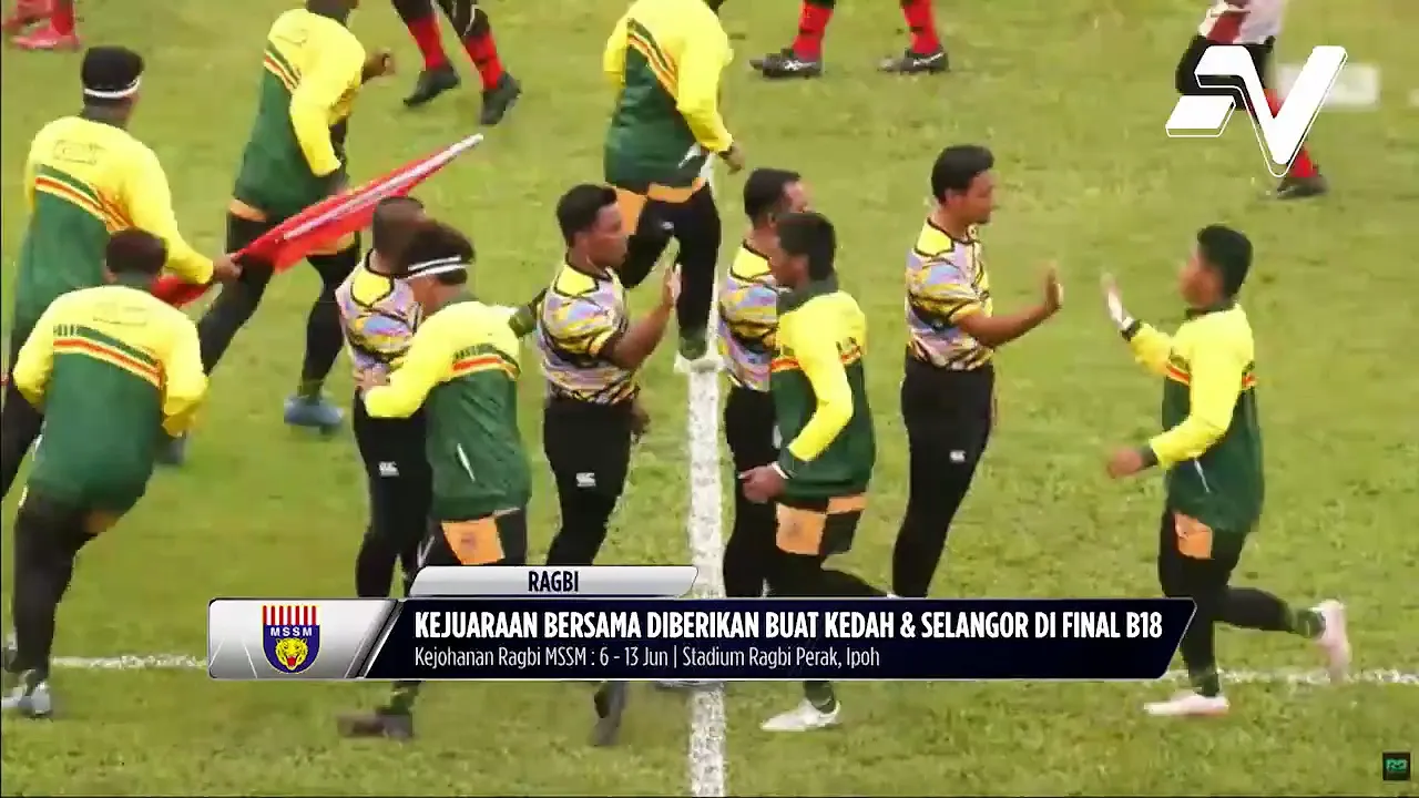 Sejarah berulang apabila juara Kejohanan Ragbi MSSM bwh 18 tahun diberikan secara bersama akibat faktor cuaca