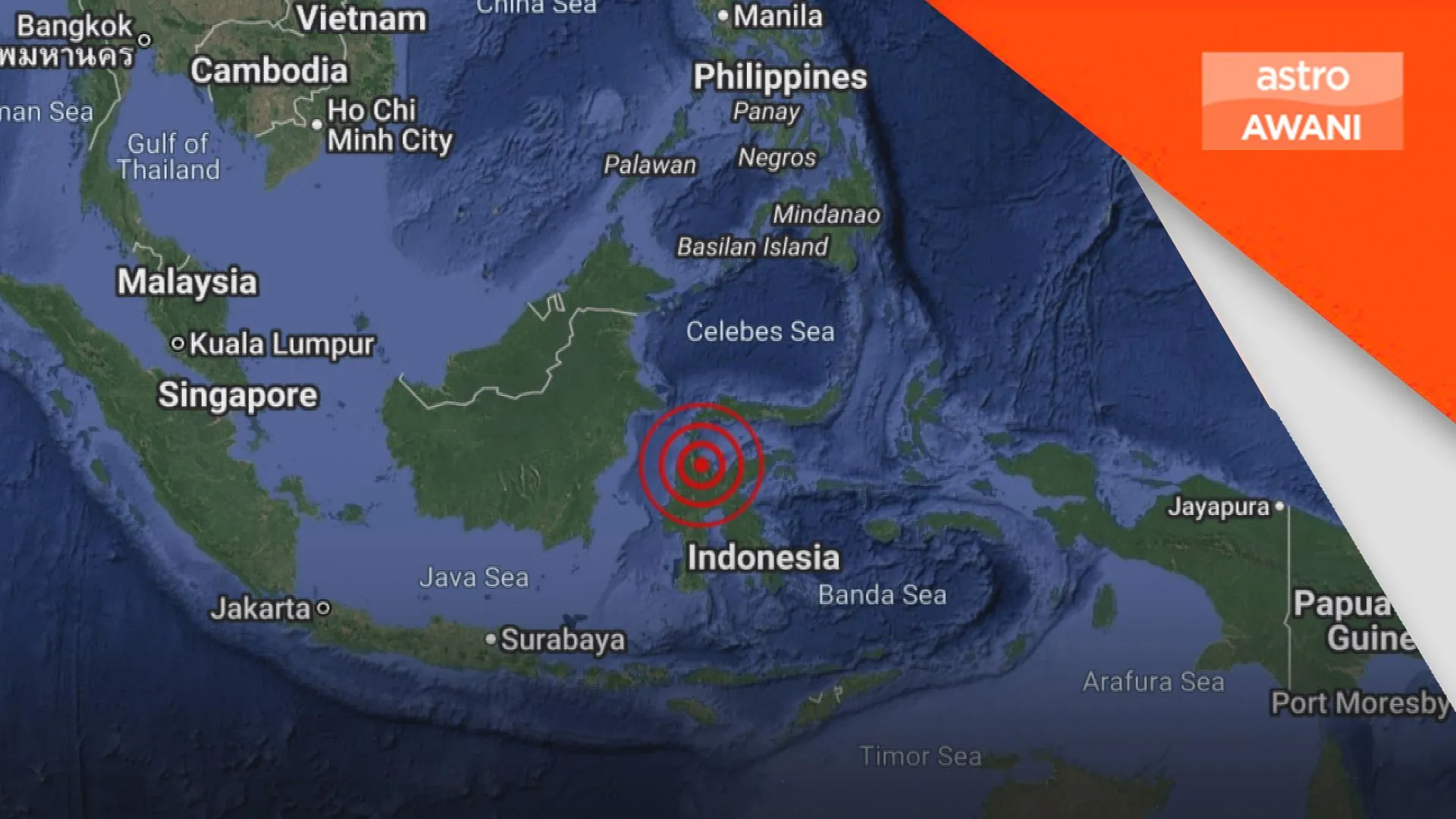 Gempa bumi kuat 6.9 magnitud gegar Sulawesi