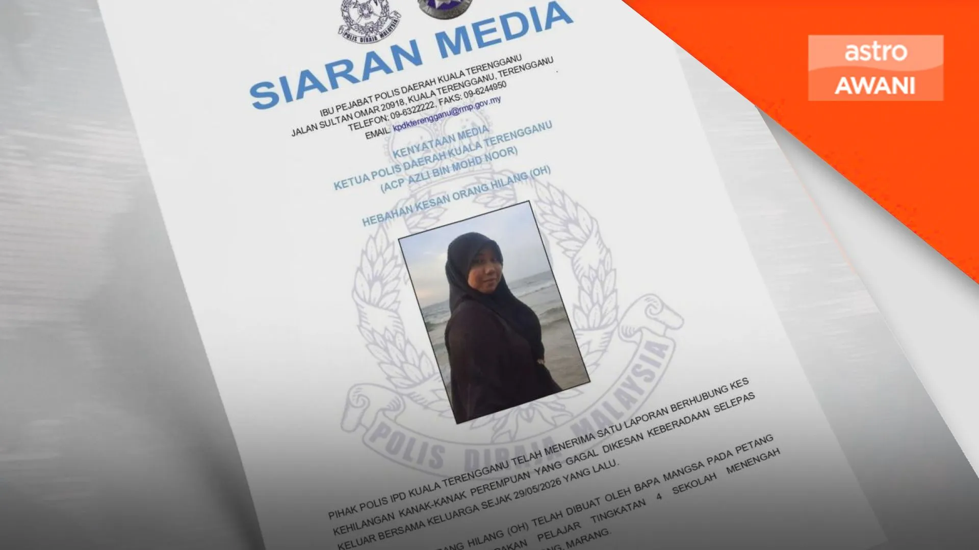 Polis kesan remaja hilang ketika keluar bersiar-siar di pantai Teluk Ketapang