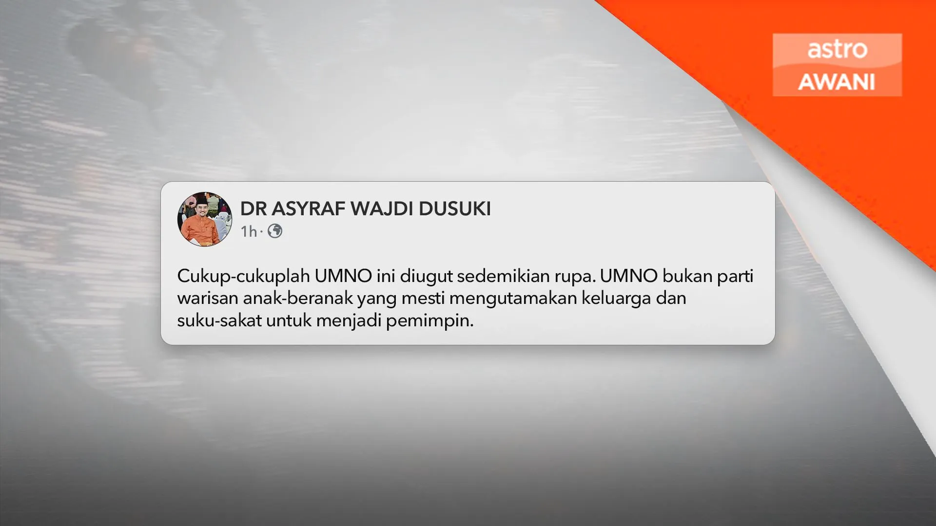 Puad keluar UMNO bukan isu Istana - Dr Asyraf Wajdi