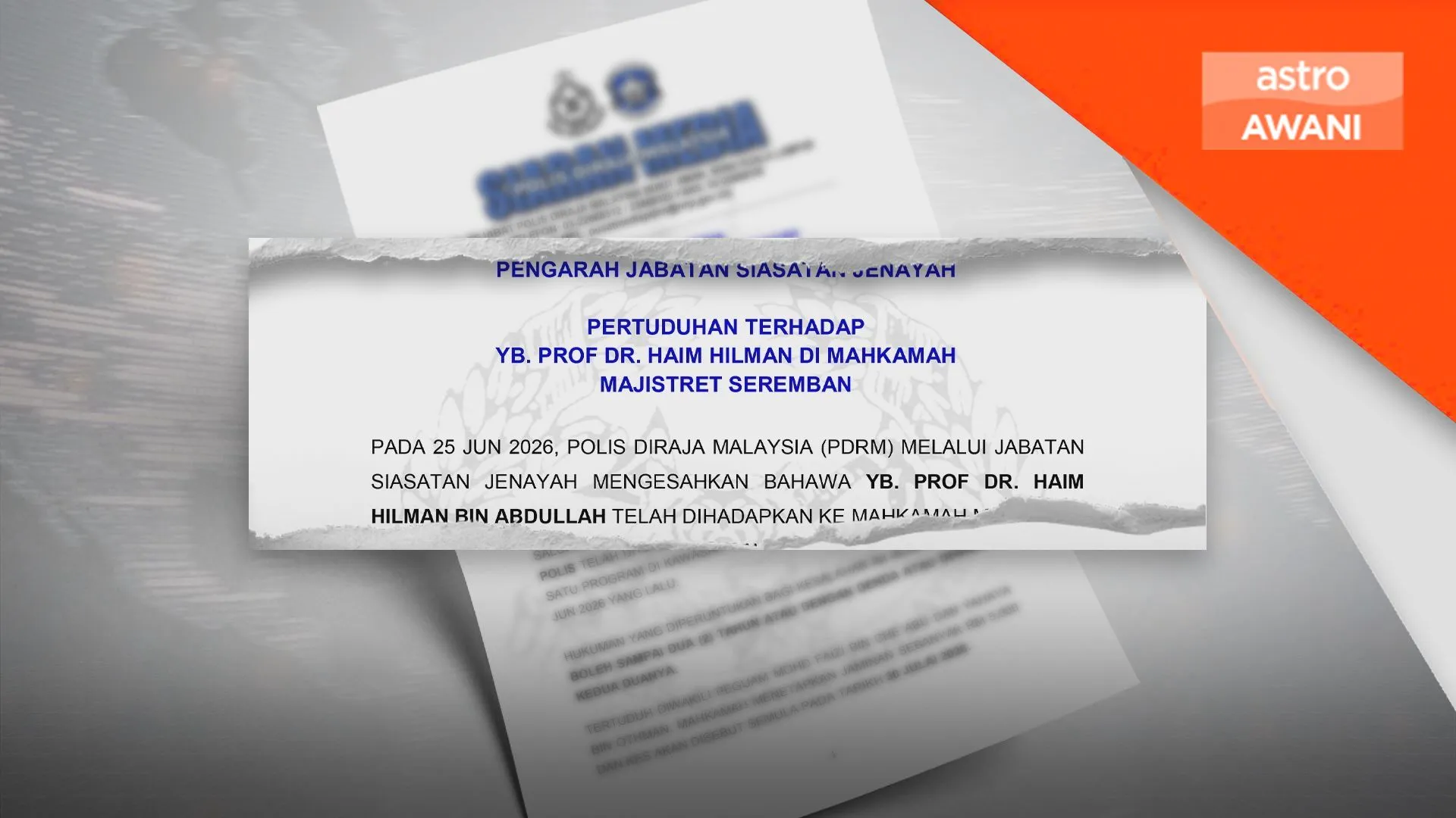 Dr Haim Hilman didakwa di Mahkamah Seremban