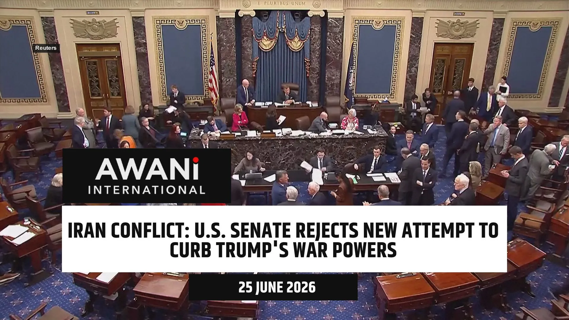 U.S. Senate rejects new attempt to curb Trump's war powers