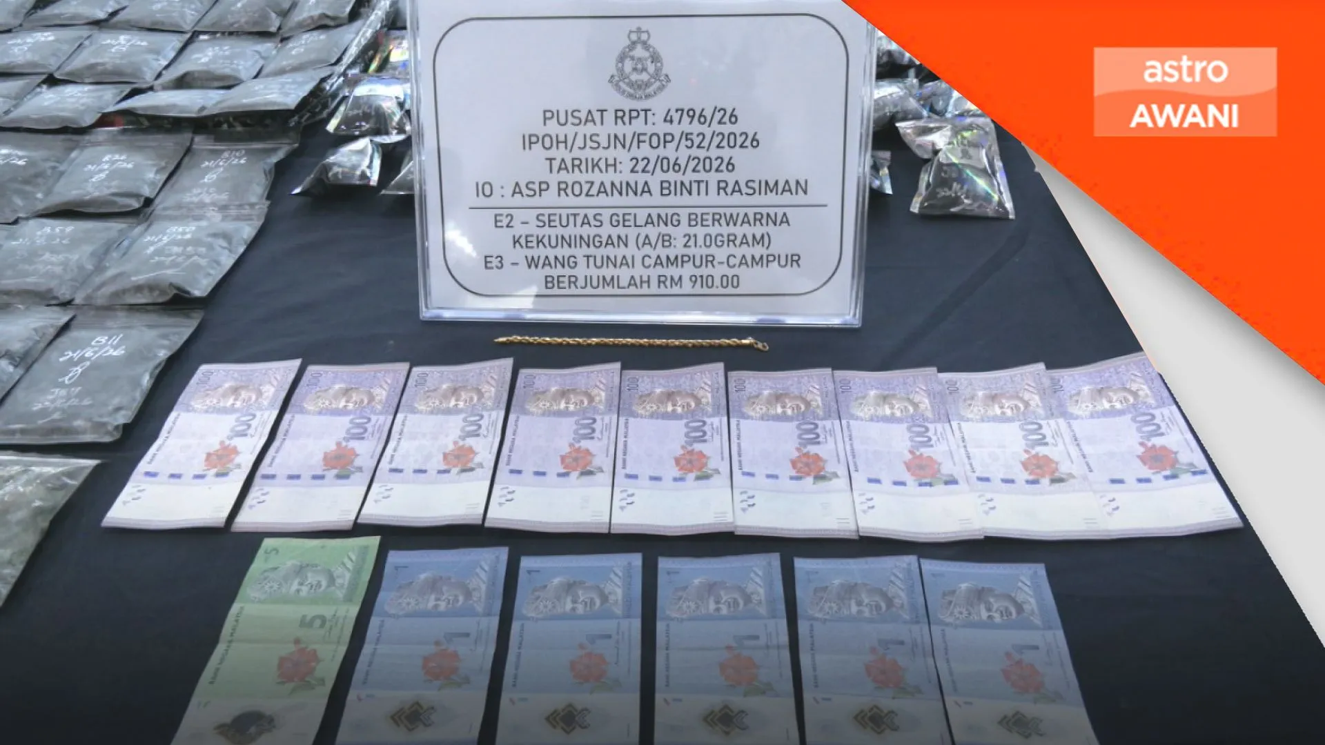 Sindiket dadah dalang ‘Datuk’ tewas, rampasan RM136.27 juta
