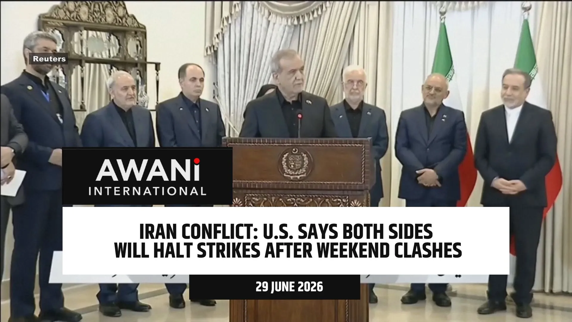 Trump officials say Iran-U.S. agree to halt strikes after weekend clashes