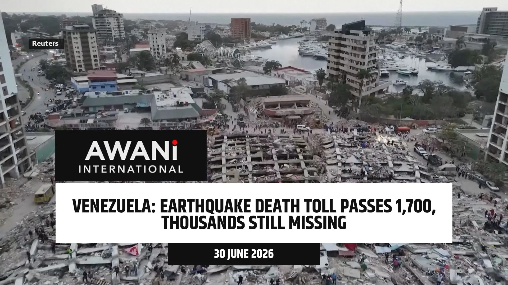 Earthquake death toll passes 1,700, thousands still missing