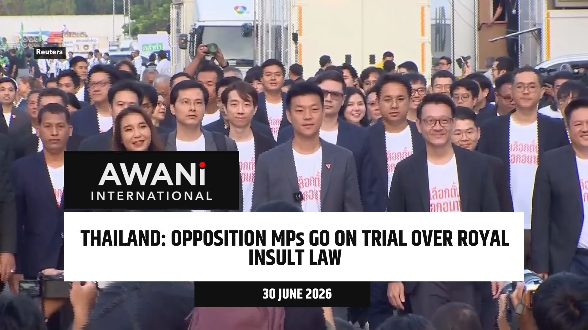 Thai opposition MPs go on trial over royal insult law