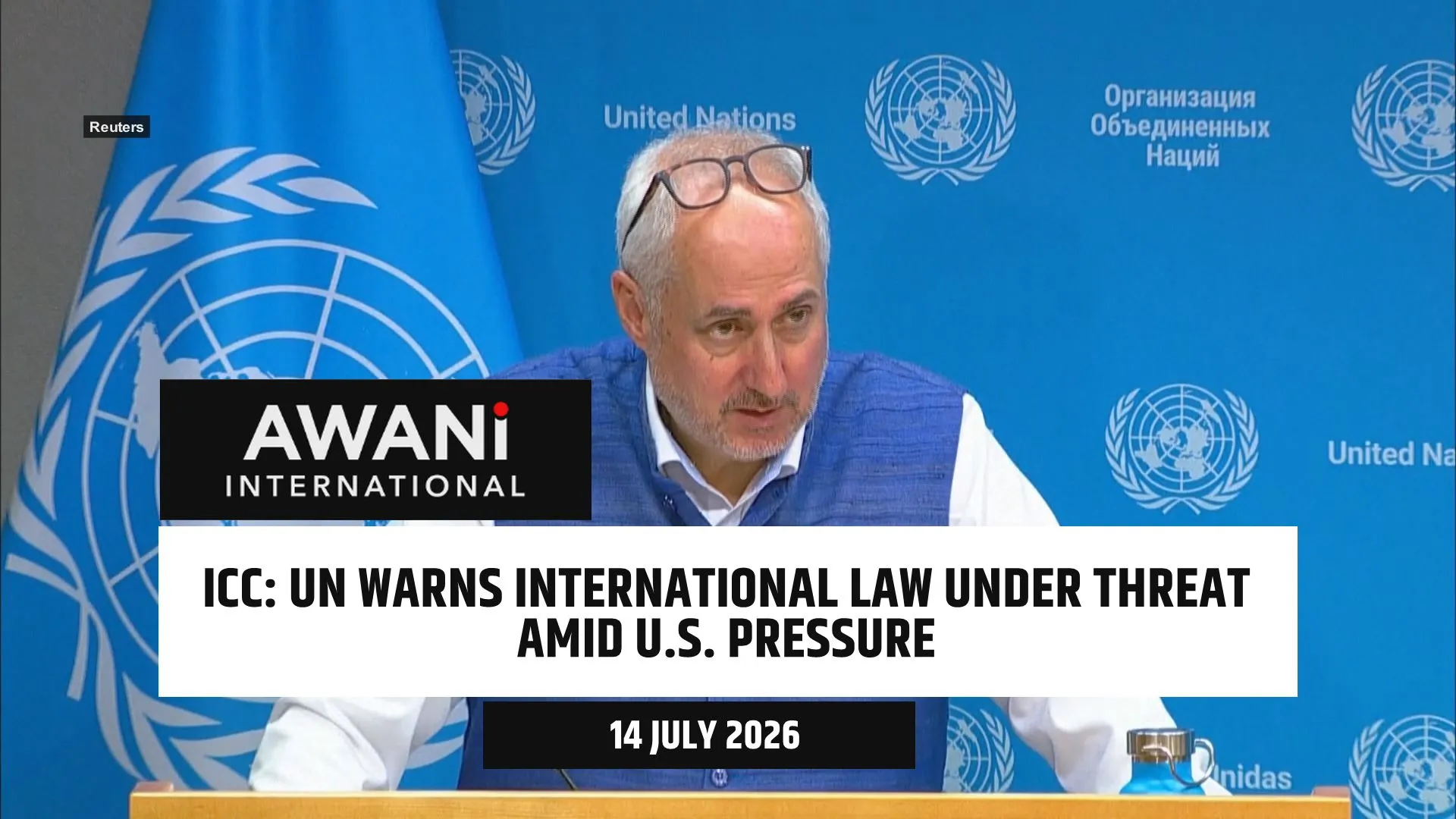 U.N responds to U.S. pressure against ICC, warns international law under threat