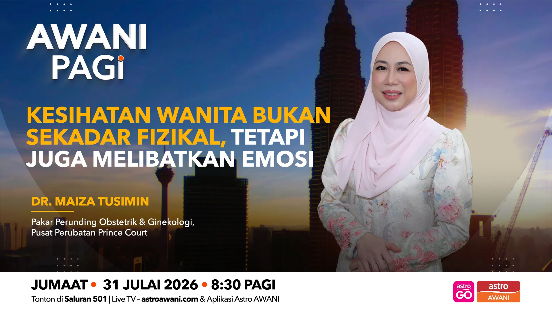 AWANI Pagi: Kesihatan wanita bukan sekadar fizikal, juga melibatkan emosi