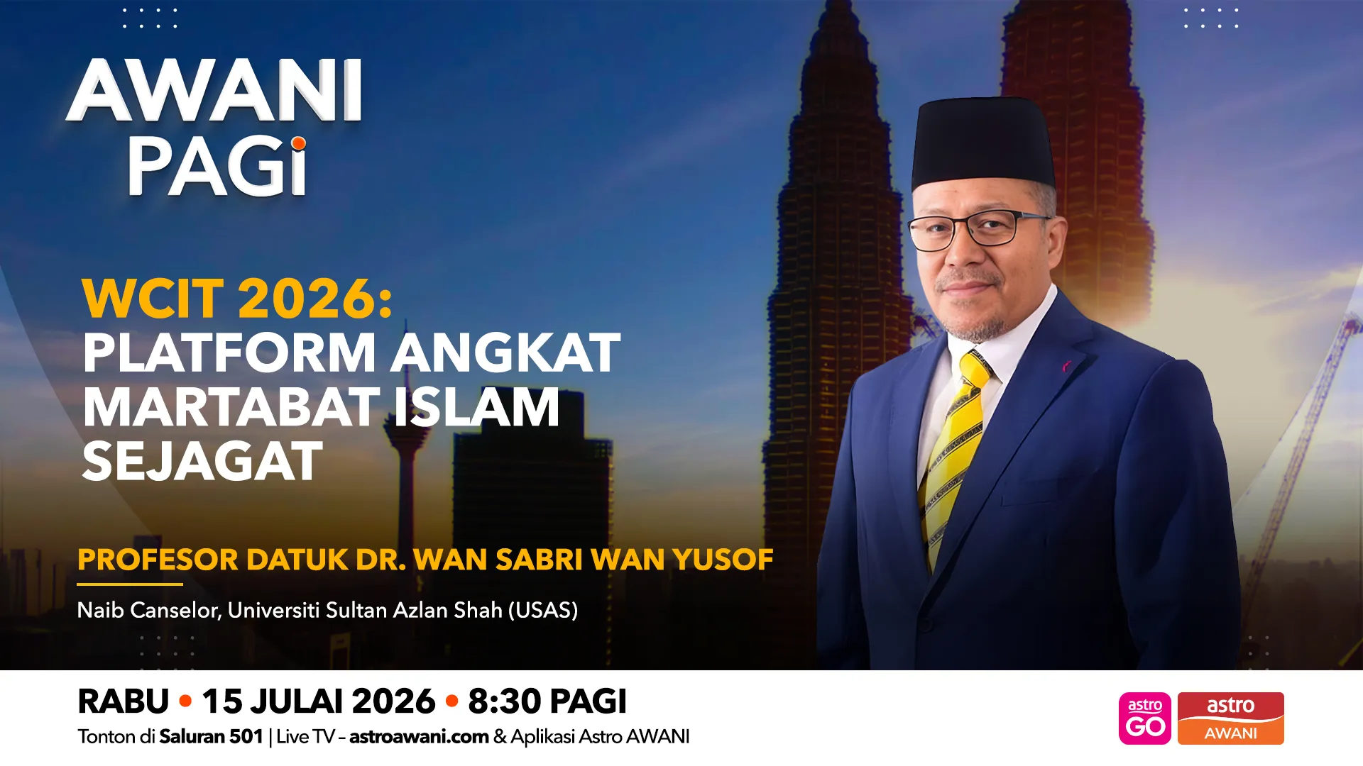 AWANI Pagi: WCIT 2026 | Platform angkat martabat Islam sejagat