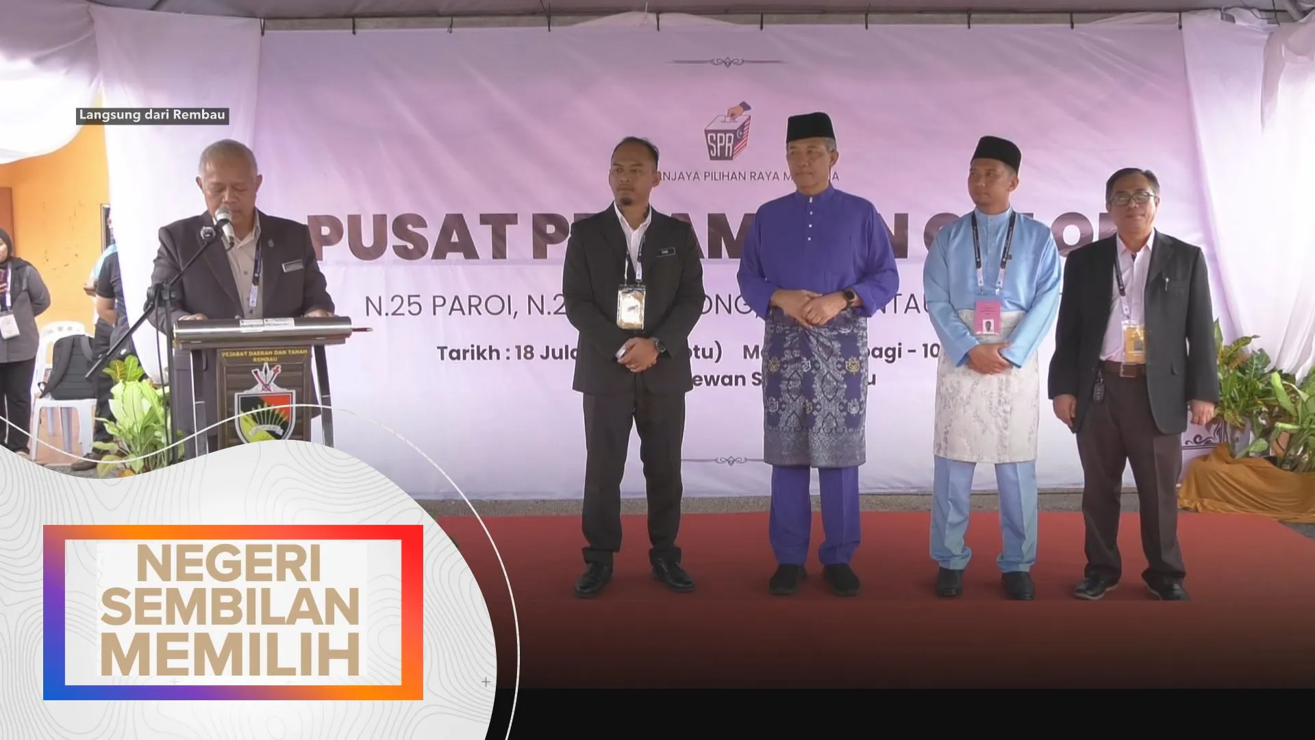 Pengumuman calon bagi kerusi DUN dalam Parlimen Rembau