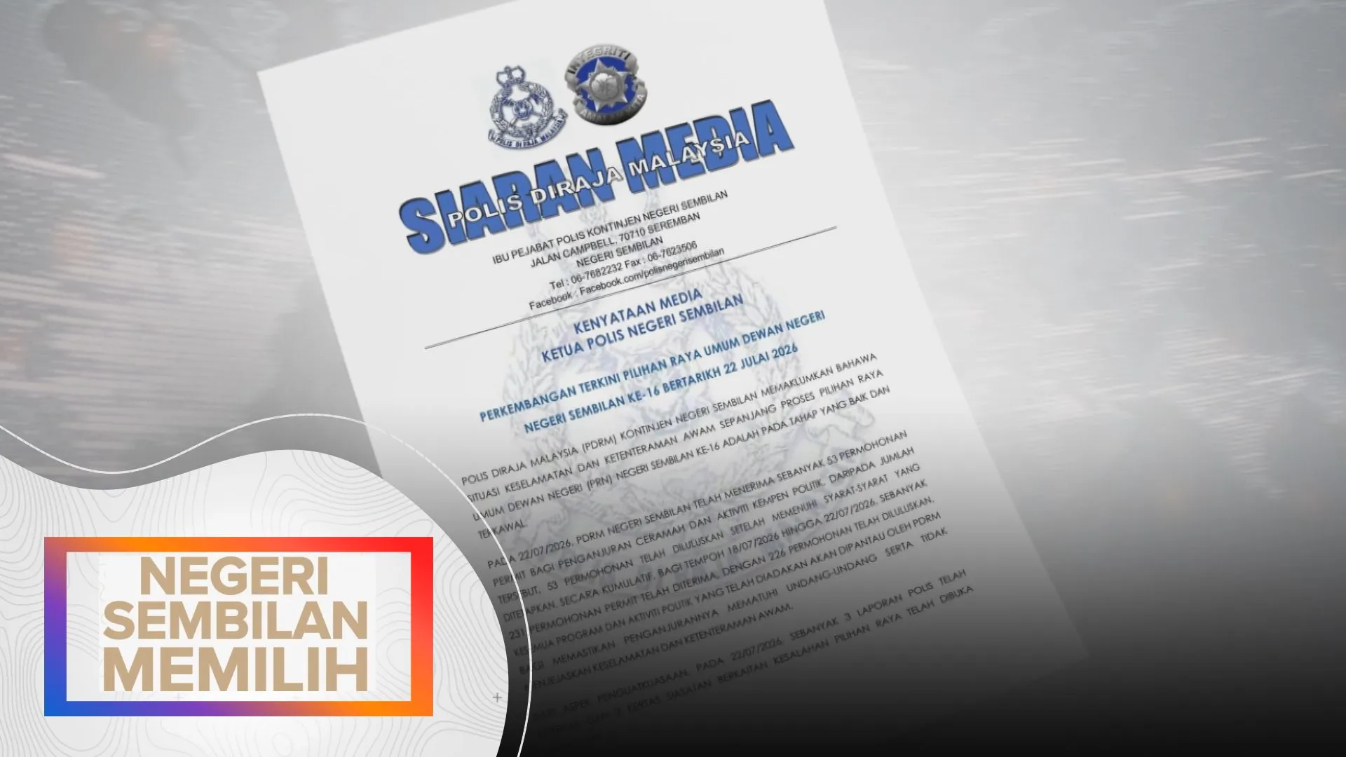 12 laporan polis diterima berkaitan kesalahan pilihan raya