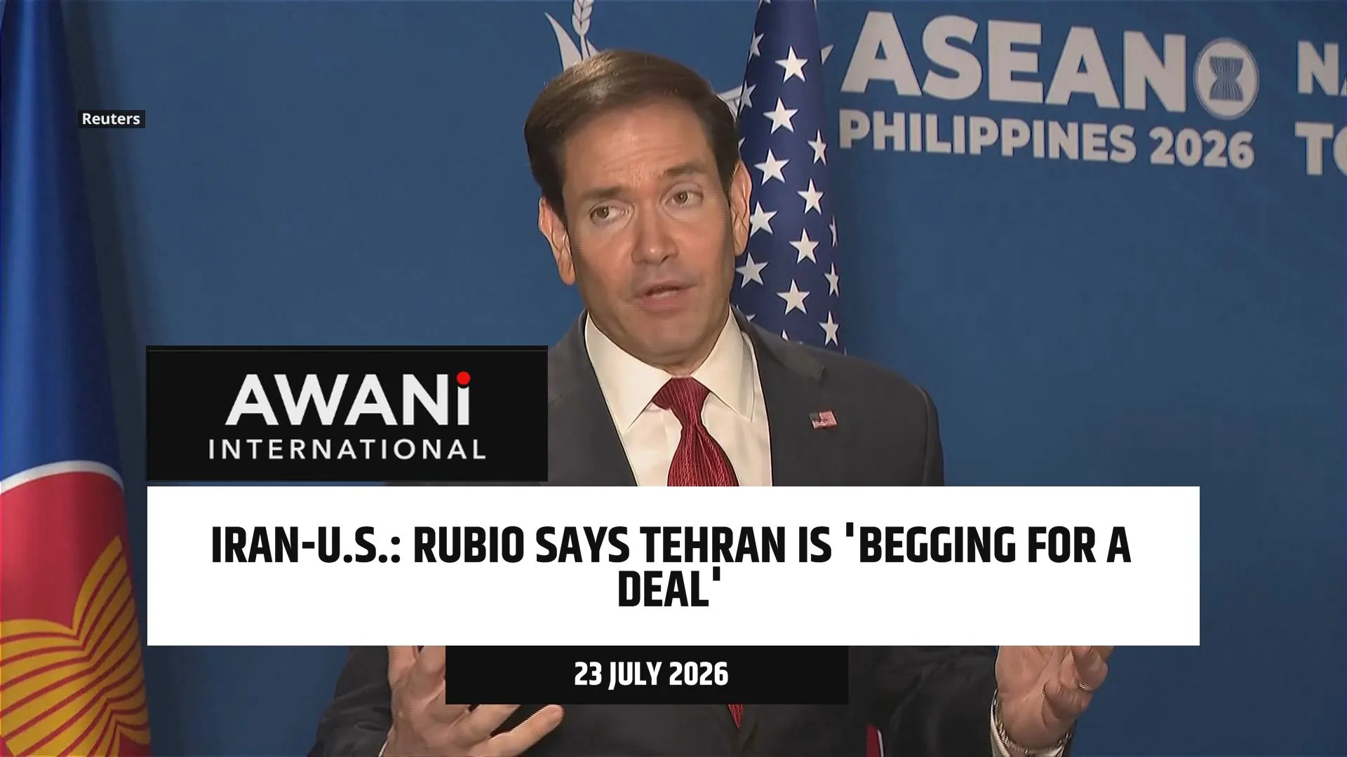 Rubio says Tehran is 'begging for a deal'