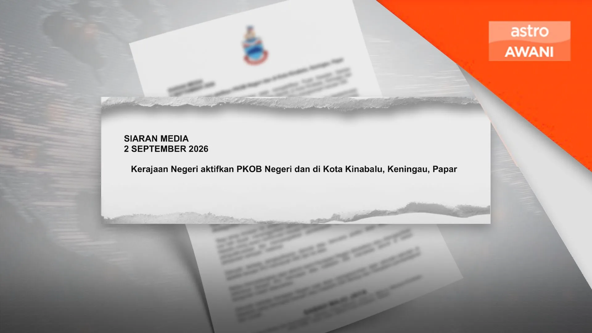 Sabah aktifkan PKOB Negeri di Kota Kinabalu, Keningau, Papar