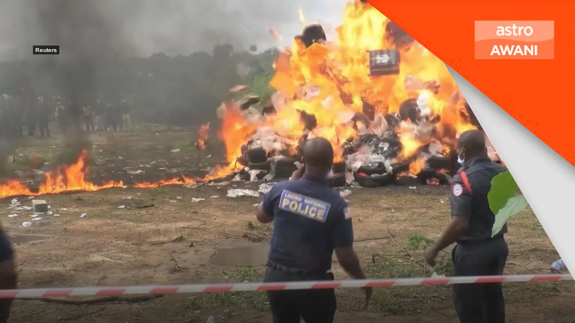 Pihak berkuasa Liberia musnahkan hampir empat tan kokain
