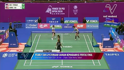 Terbuka Taipei 2026, Pearly dan M. Thinaah tiada masalah ke final!