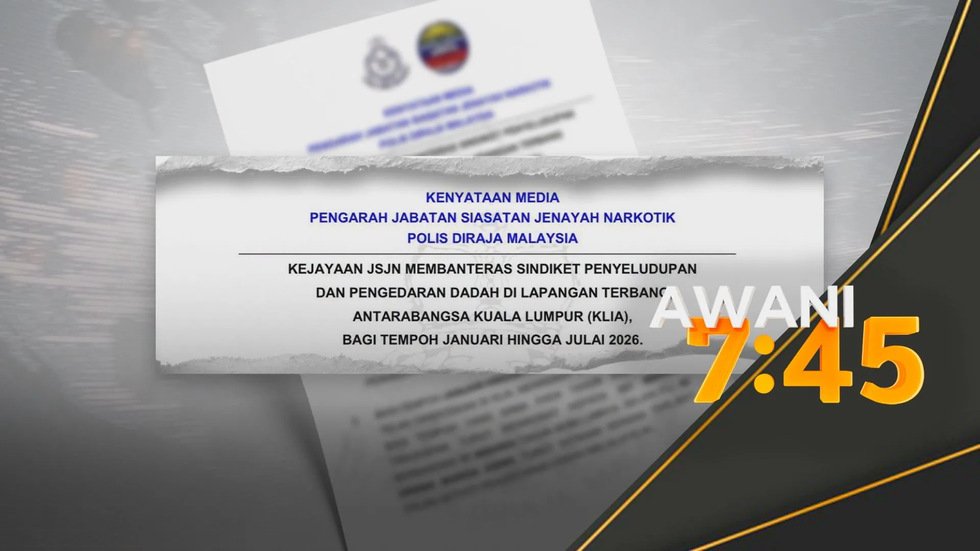 Kes penyeludupan dadah di KLIA meningkat dua kali ganda
