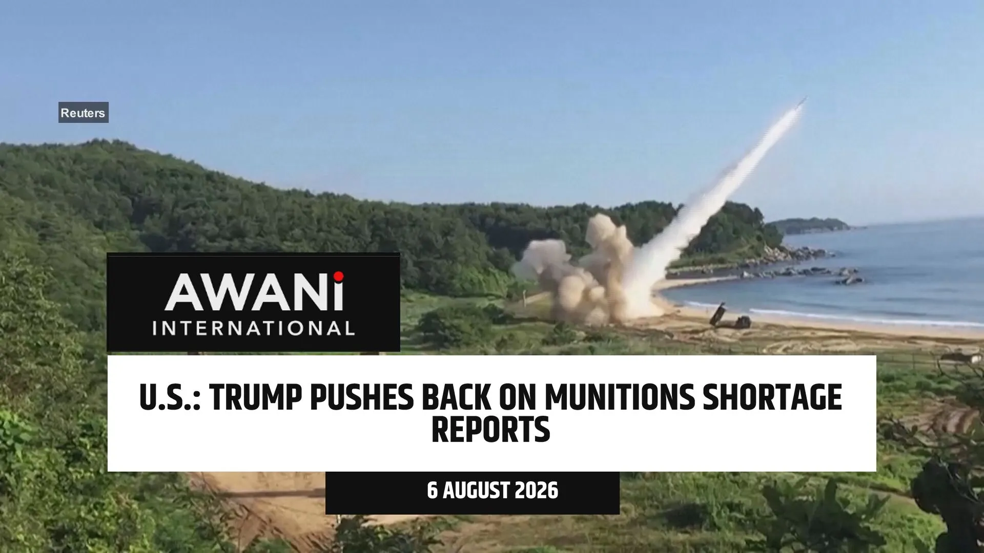 Trump pushes back on munitions shortage reports