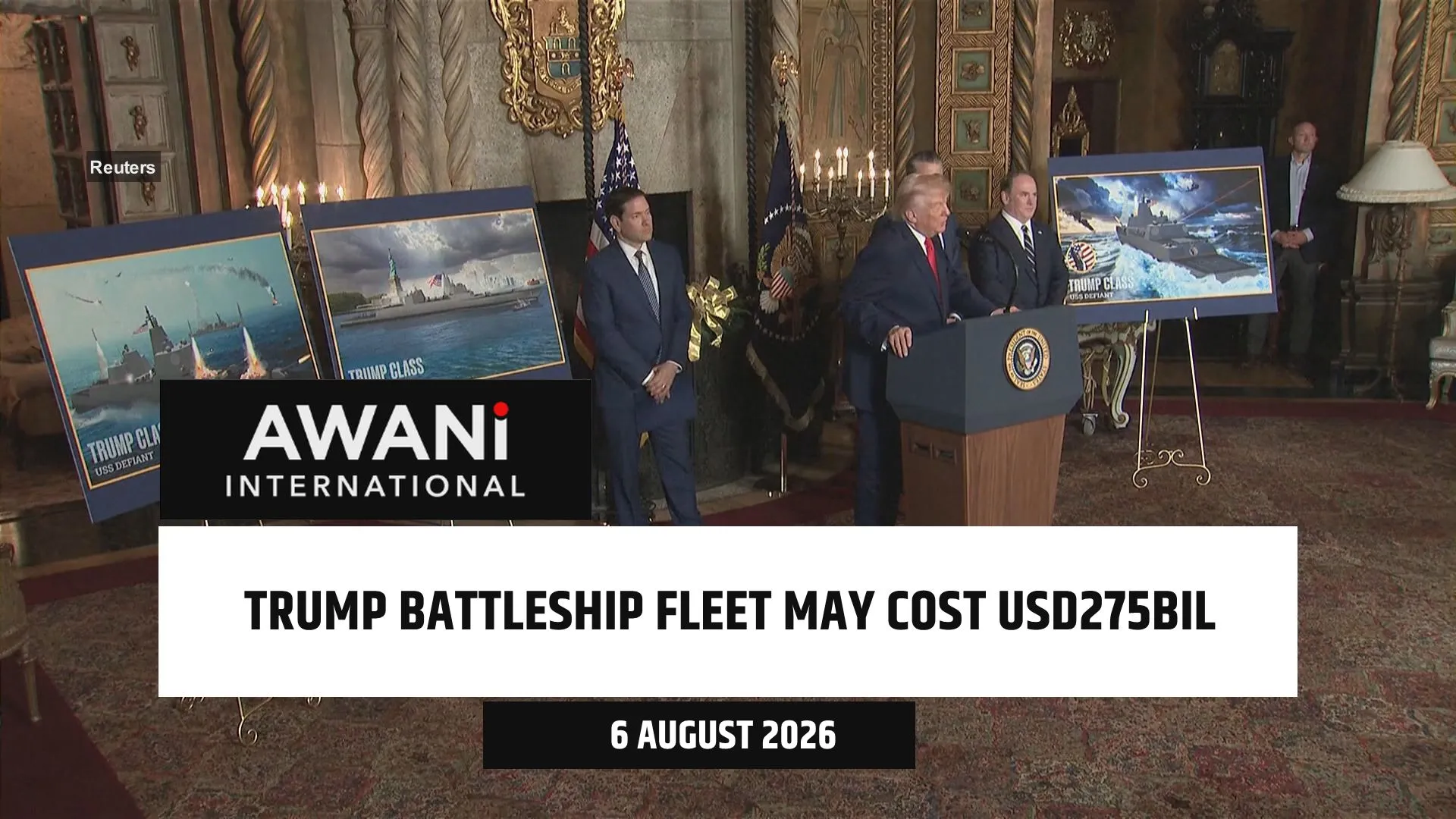 Trump battleship fleet may cost USD275bil