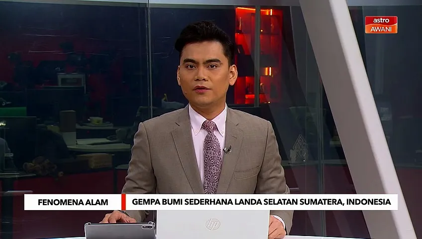 Gempa bumi sederhana landa Selatan Sumatera, Indonesia