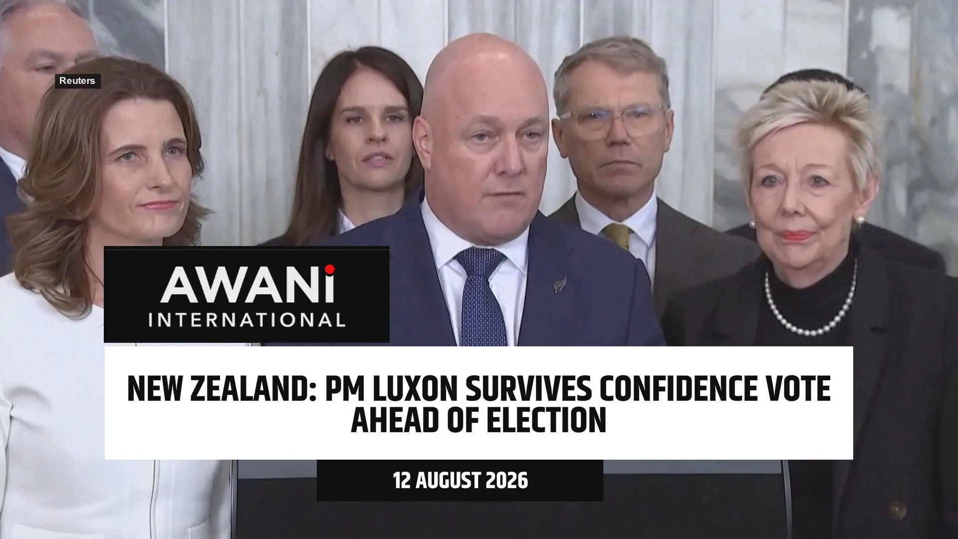 New Zealand PM Luxon survives leadership challenge ahead of election