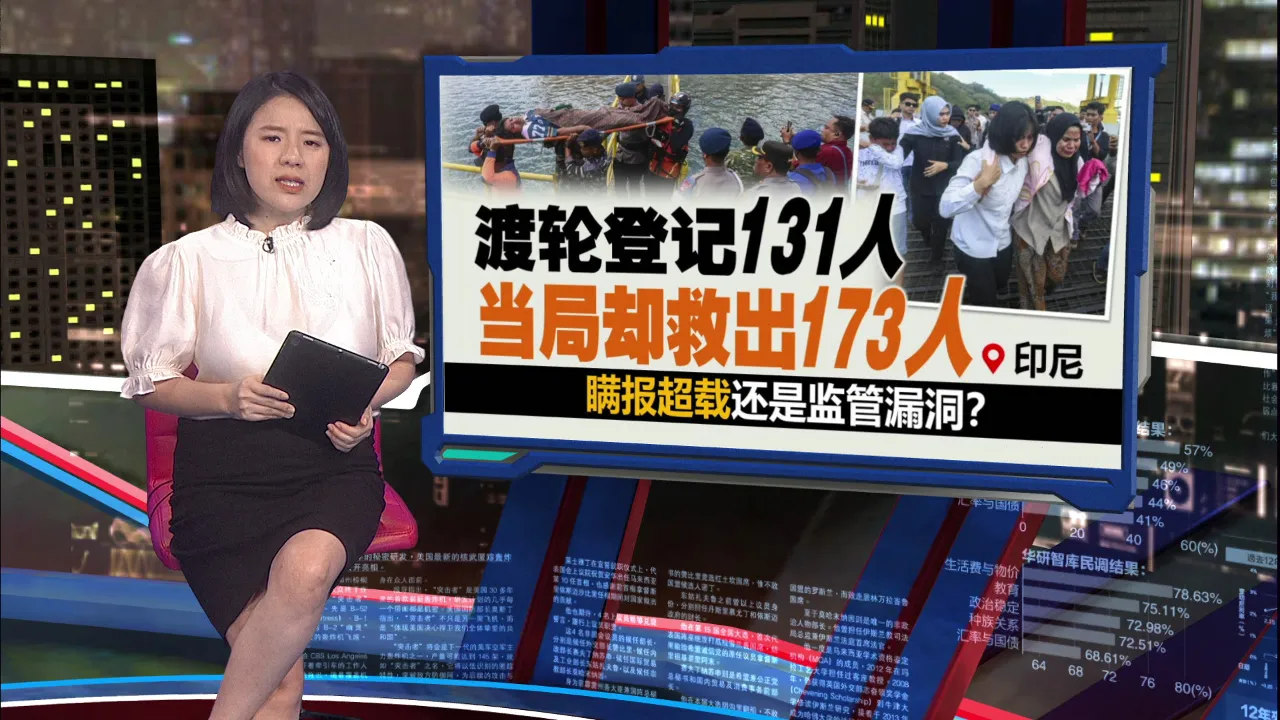 印尼巴厘岛渡轮海上起火   渡轮登记131人却救出173人