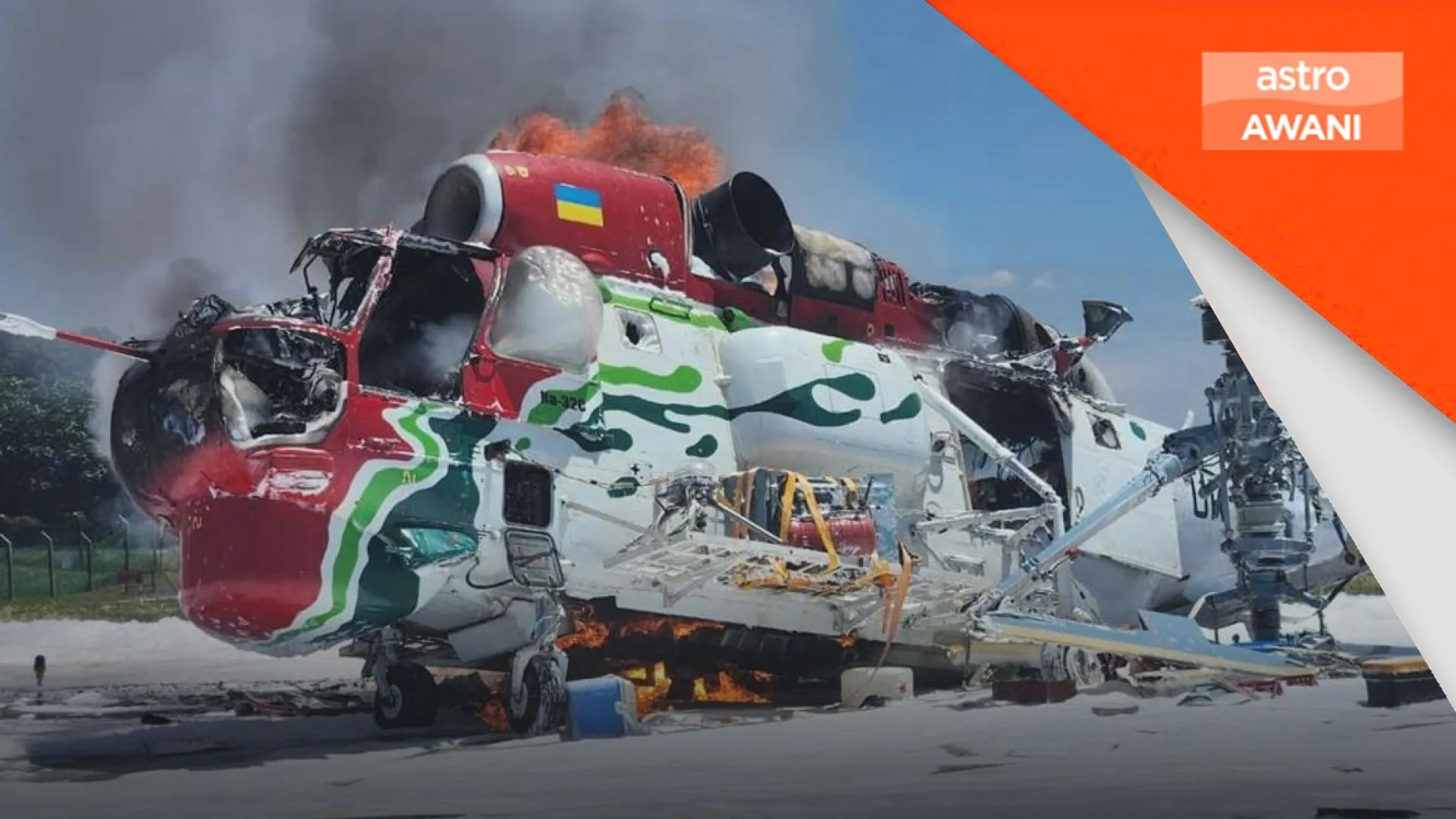 Helikopter Ukraine terbakar ketika ujian enjin di Subang - JBPM