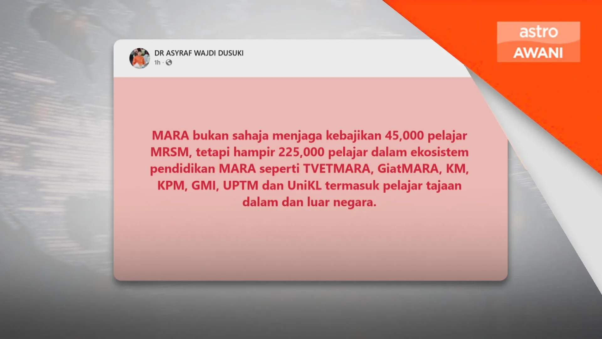 Akta baharu MARA 2026 perkukuh tadbir urus - Asyraf Wajdi