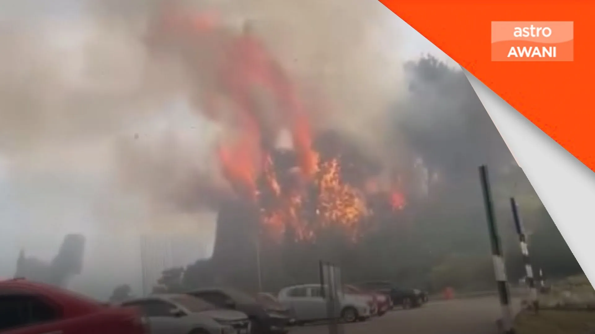 2.8 hektar hutan berhampiran Masjid Sultan Salahuddin Abdul Aziz Shah terbakar