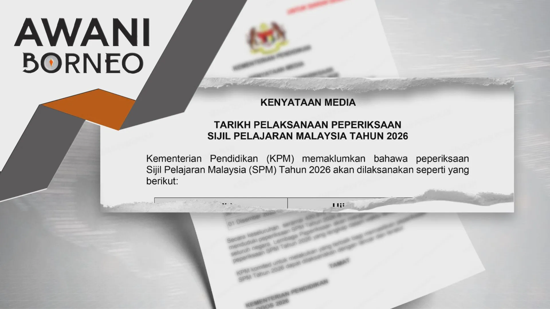 SPM 2026 akan berlangsung dari 26 Okt sehingga 17 Disember