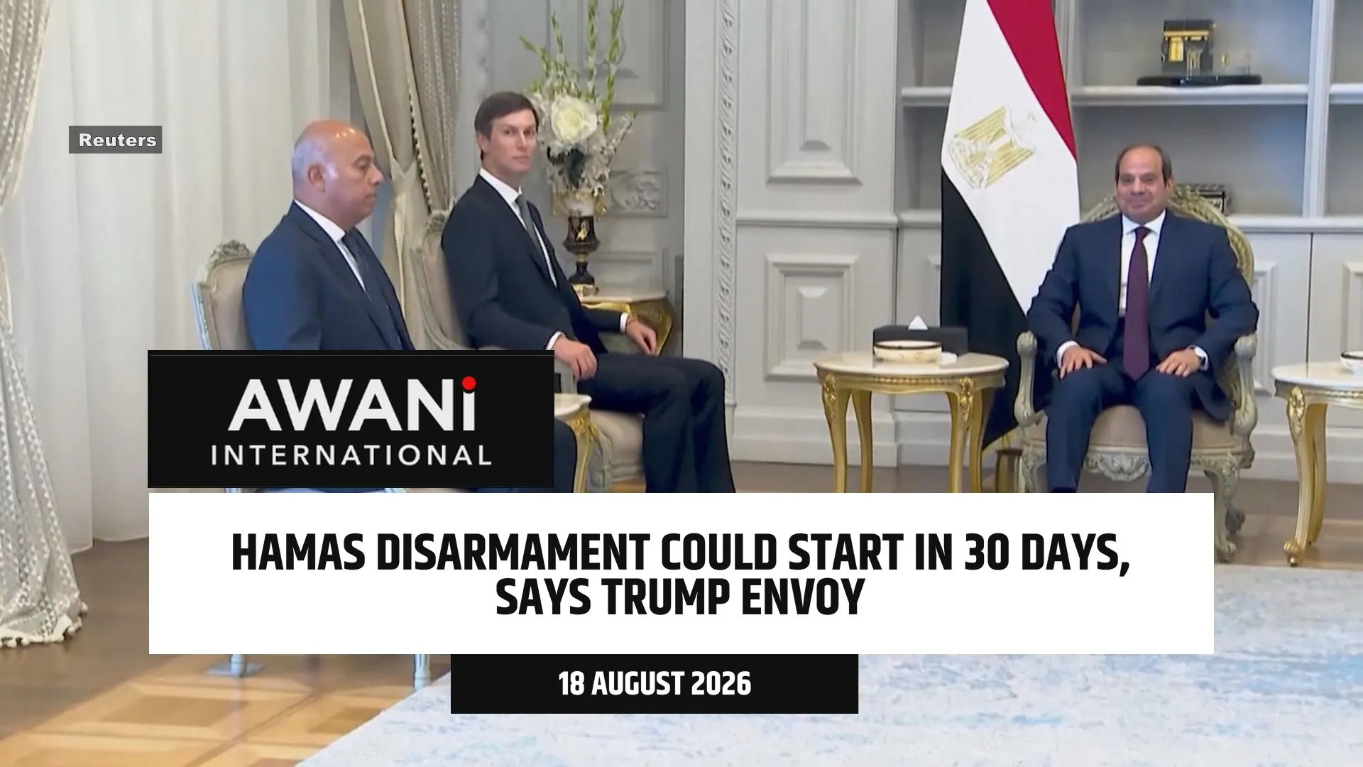 Hamas disarmament could start in 30 days, says Trump envoy