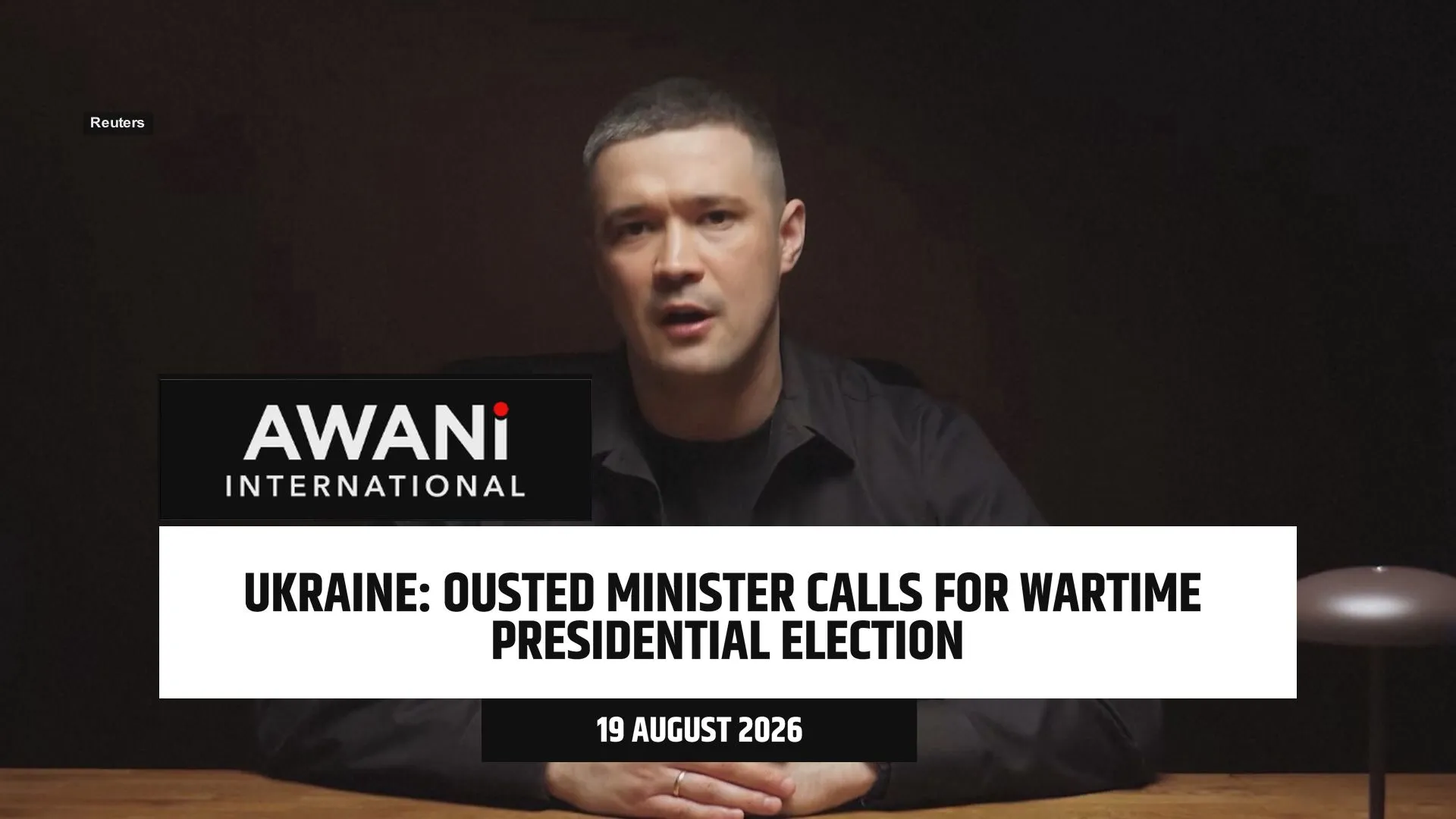 Ukraine's ousted defence minister calls for wartime presidential election