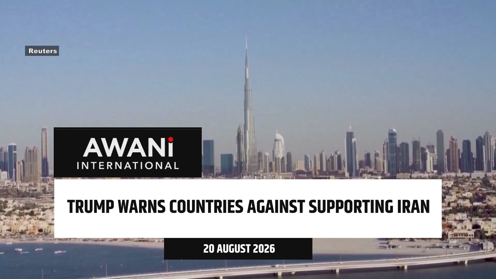 Trump warns countries against supporting Iran