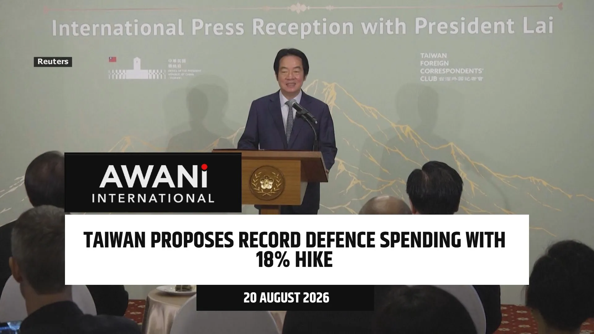 Taiwan proposes record defence spending with 18% hike