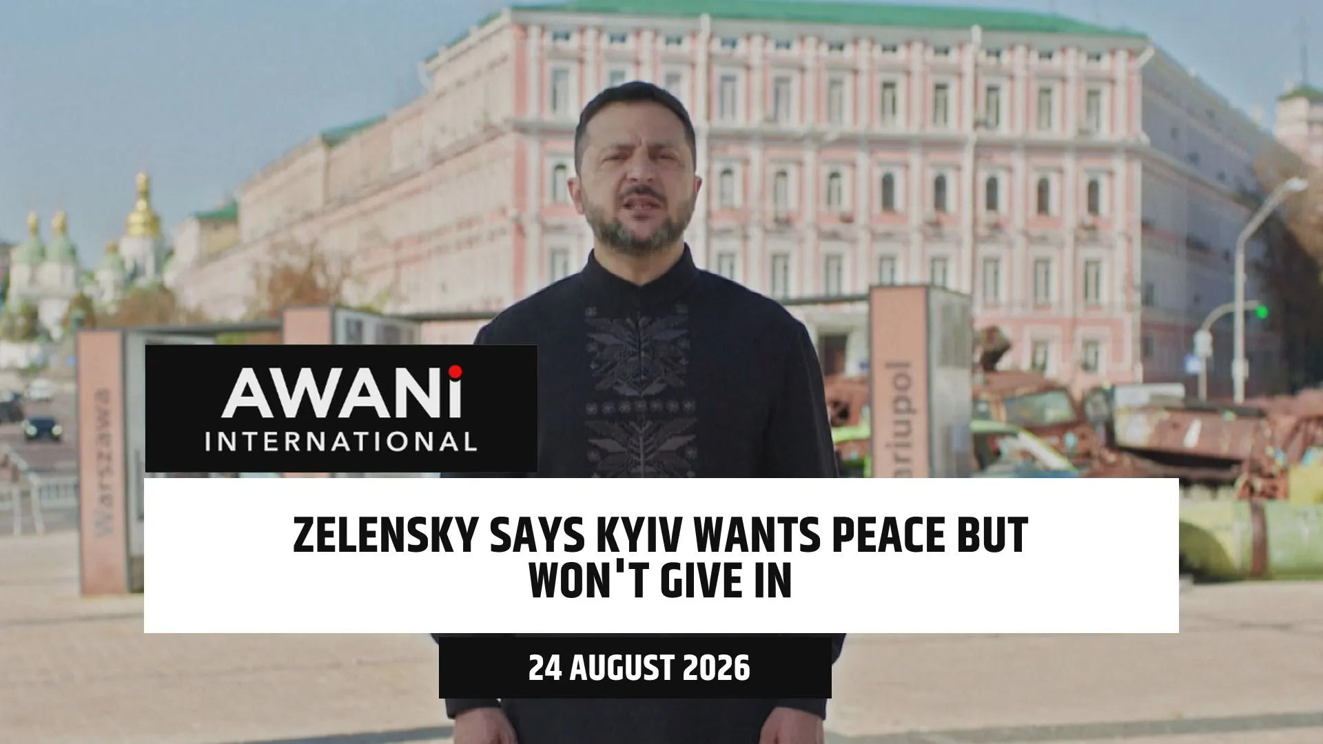 Zelensky says Kyiv wants peace but won't give in