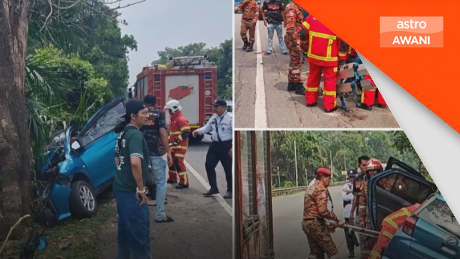 Nenek dan cucu maut selepas Axia terbabas rempuh pokok di Pasir Mas