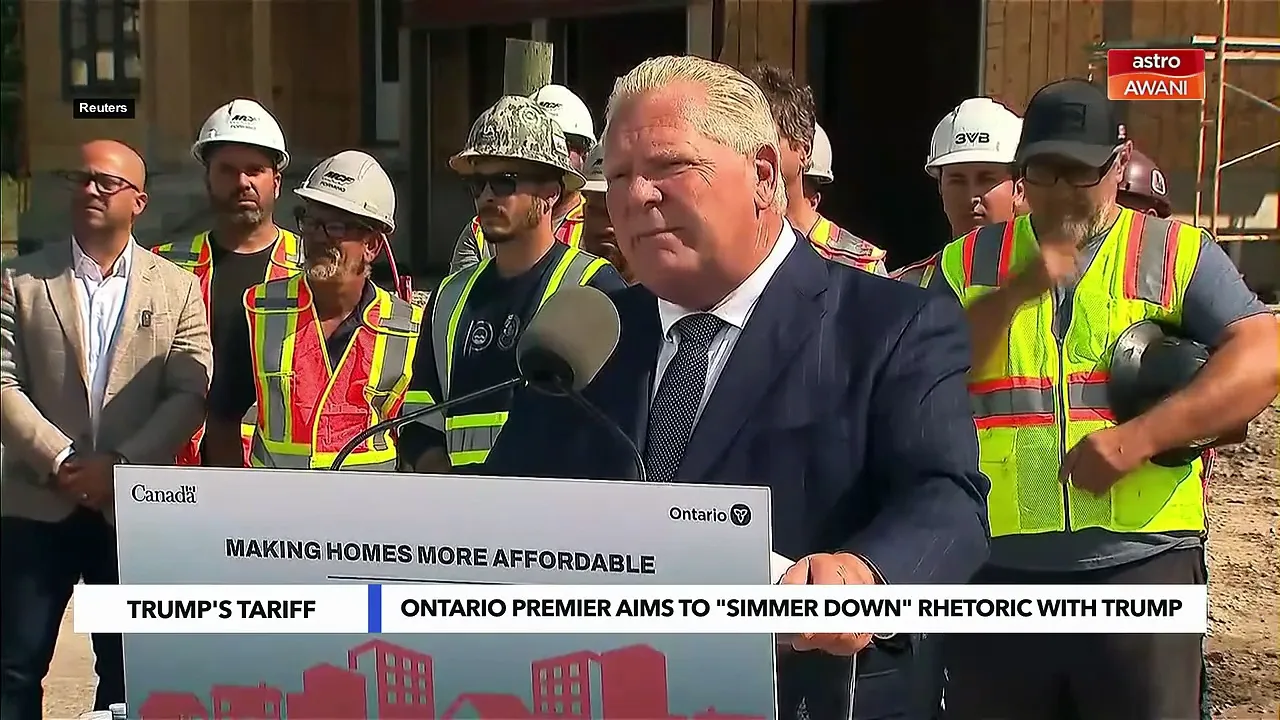 Ontario premier aims to "simmer down" rhetoric with Trump
