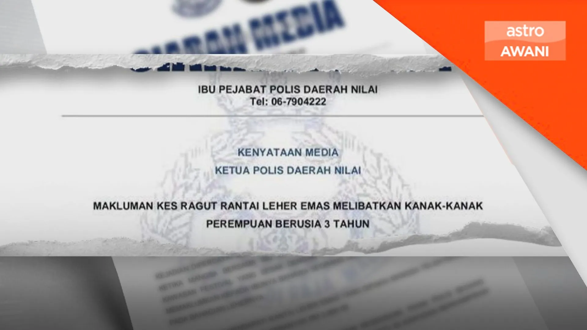 Kanak-kanak tiga tahun mangsa ragut di festival makanan