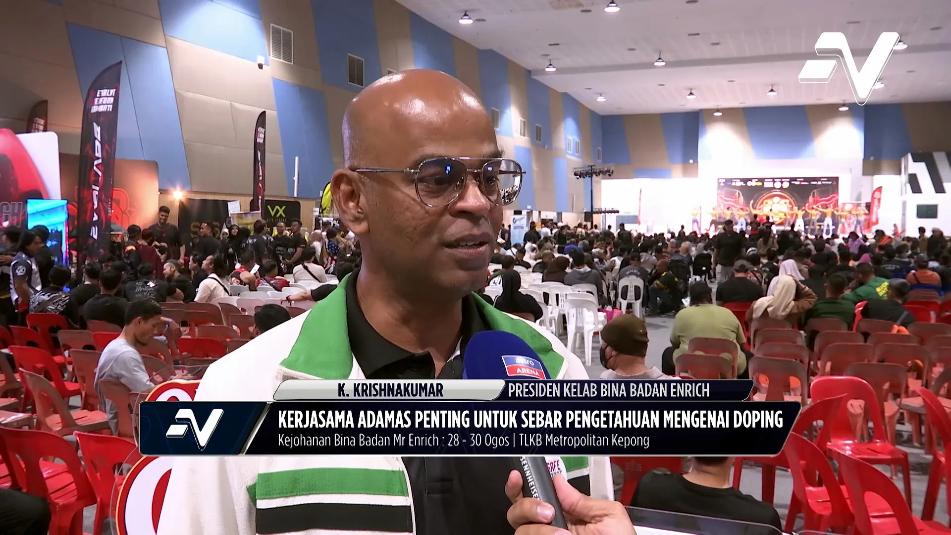 Krishnakumar tegaskan, apa yang lebih penting selain penyertaan yang banyak ialah atlet bina badan harus bersih bebas bahan terlarang