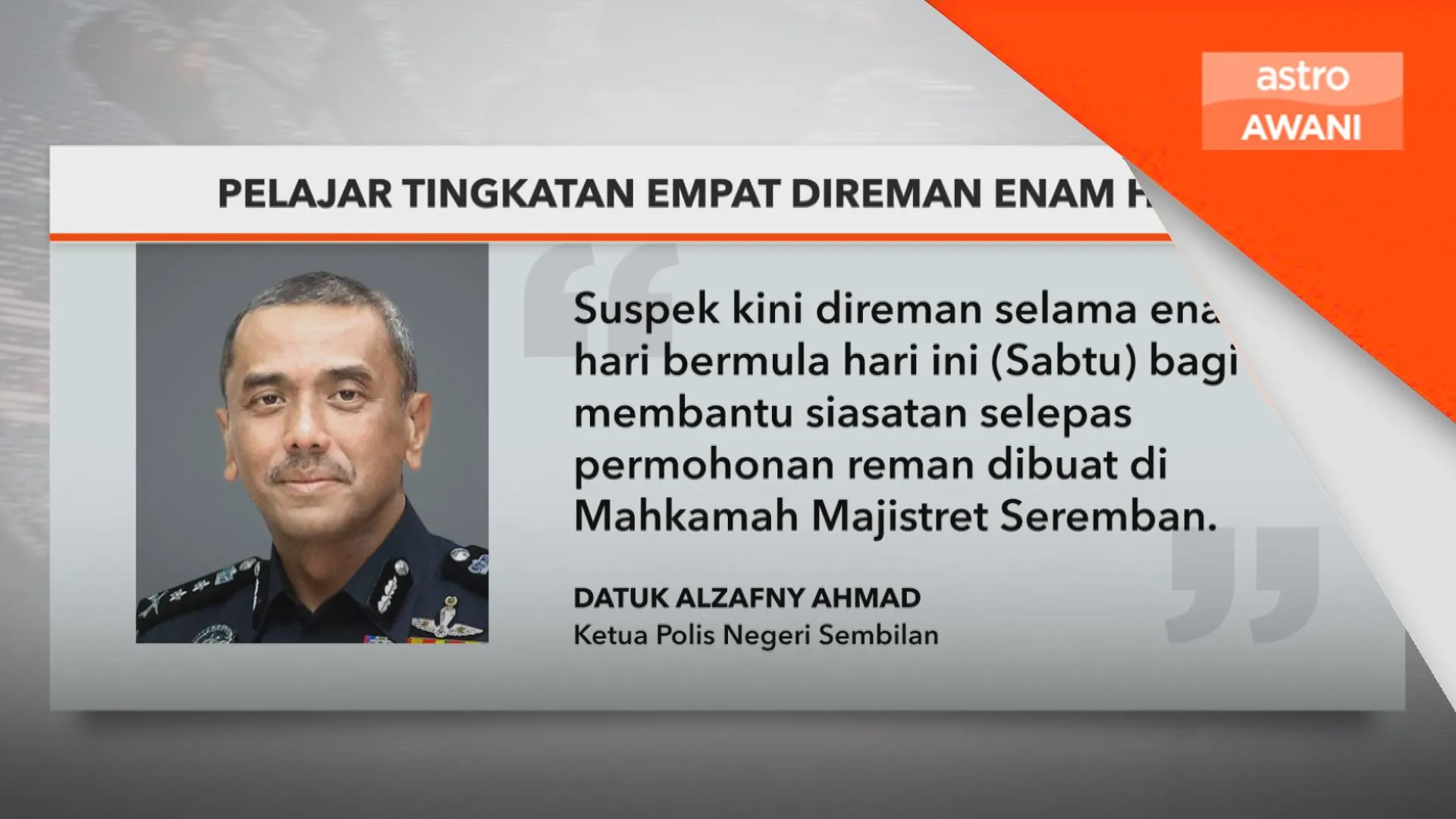 Kematian dipercayai berpunca langgar peraturan sekolah