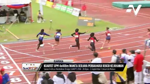 UPM raih emas dalam acara 4x400m wanita dan juga pecah rekod SUKIPT