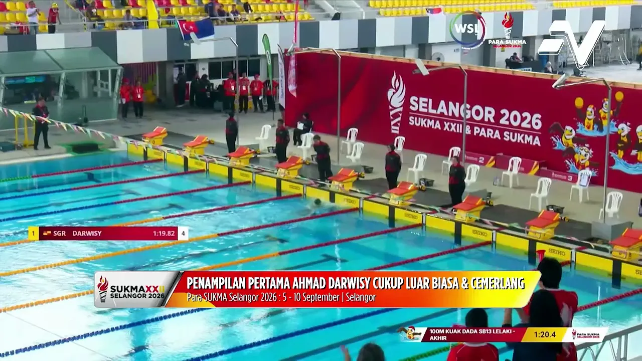 Ahmad Darwisy bintang baru sukan renang para