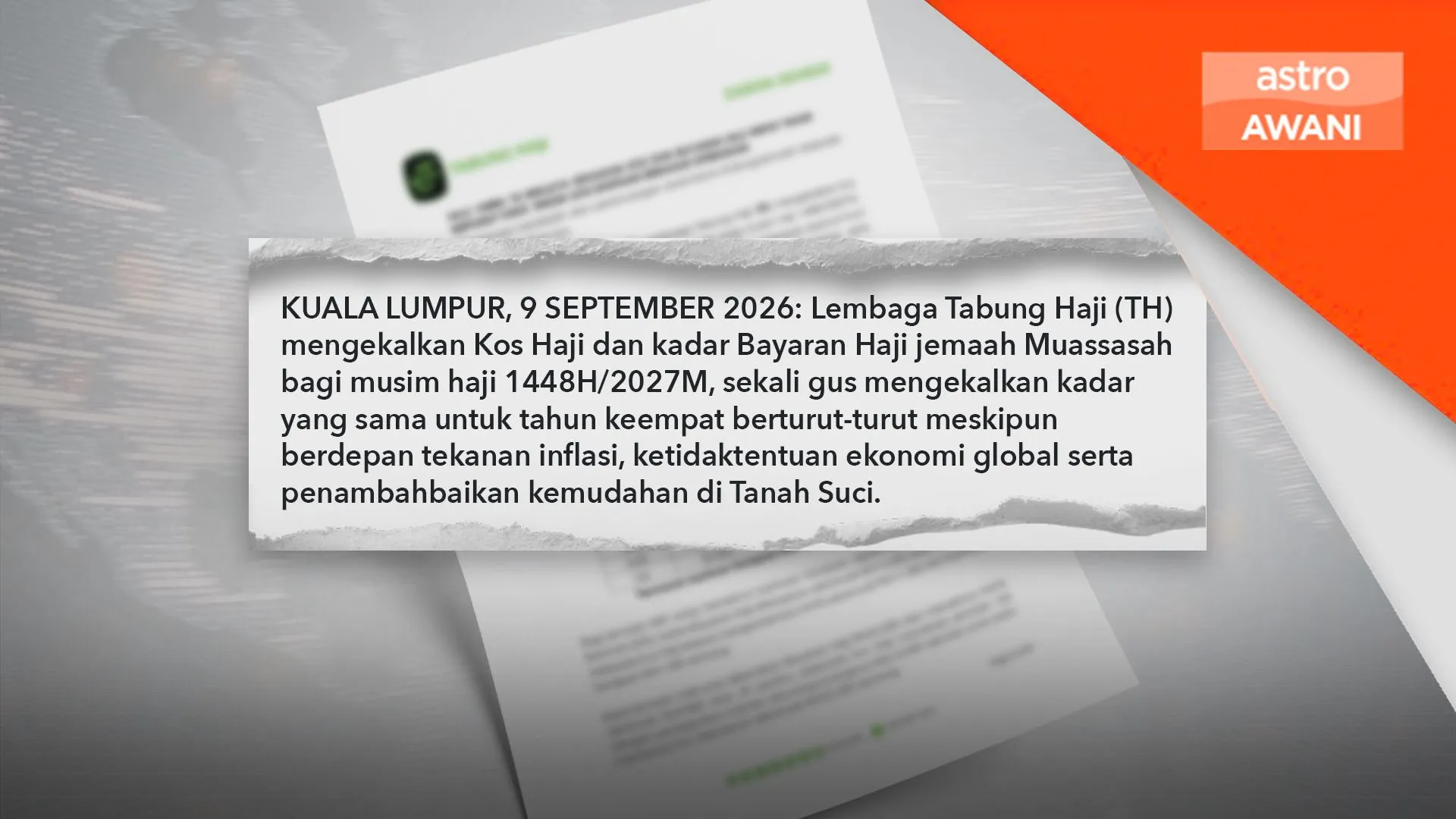 TH kekalkan kos, bayaran haji empat tahun berturut-turut